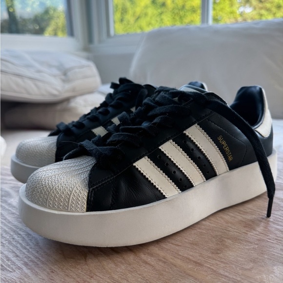 adidas Originals Shoes - ADIDAS Superstar Bonega Sneaker White On Black Mens 7.5 Women’s 9*